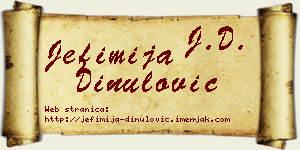 Jefimija Dinulović vizit kartica